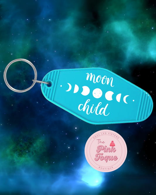 Moon Child Retro Keychain