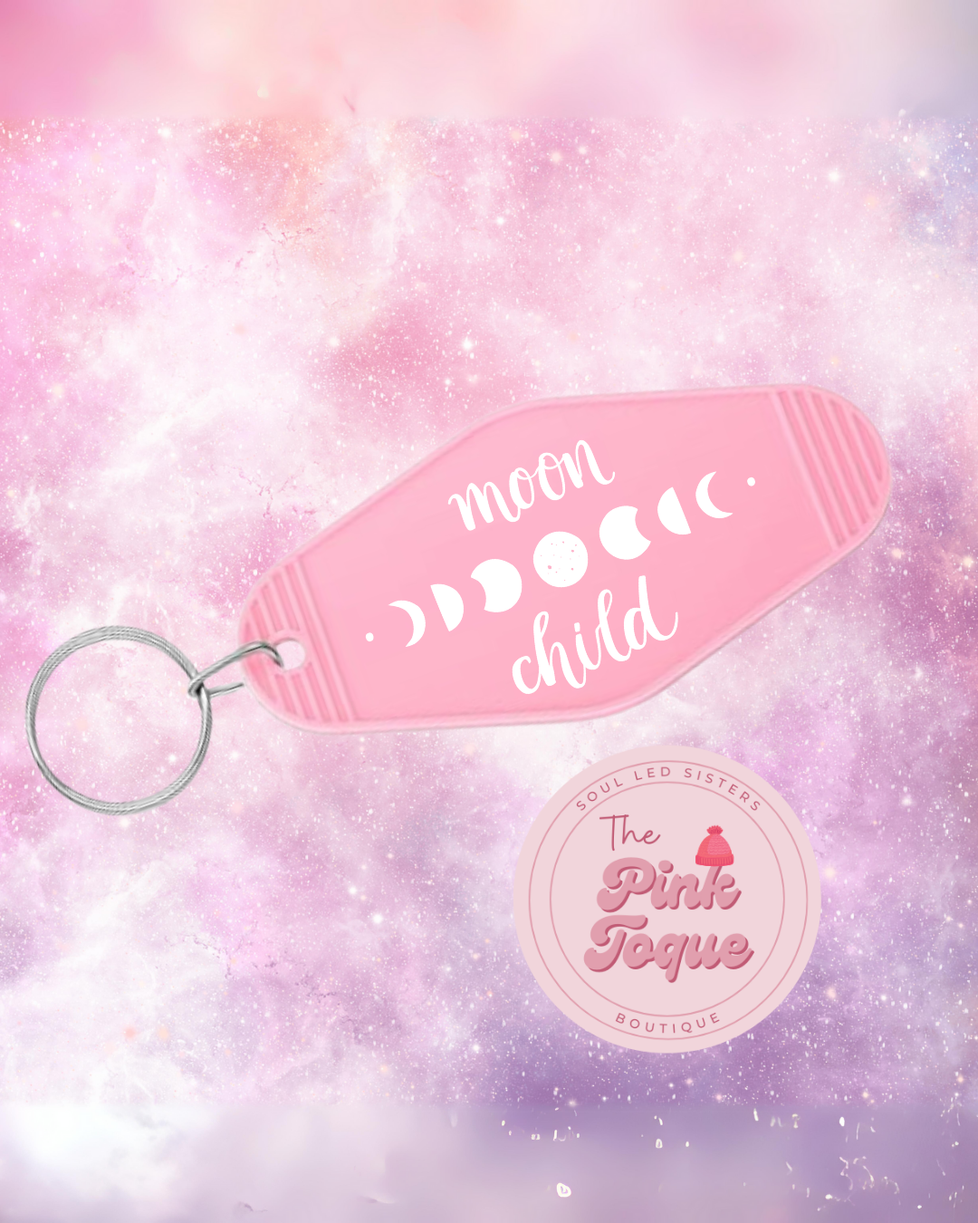 Moon Child Retro Keychain