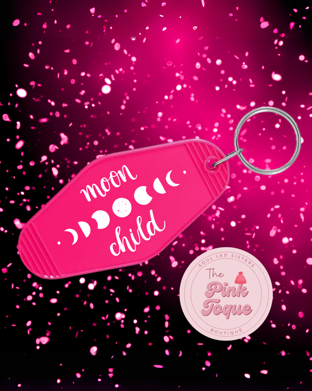 Moon Child Retro Keychain