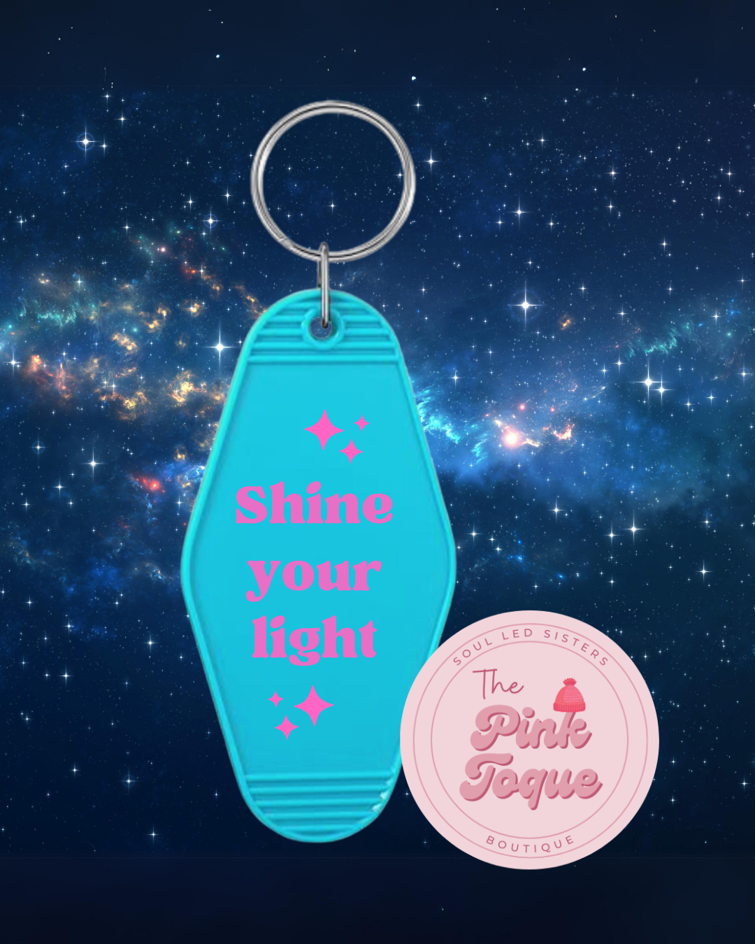 Shine your Light Retro Keychain