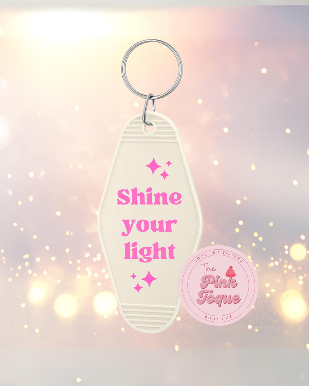 Shine your Light Retro Keychain